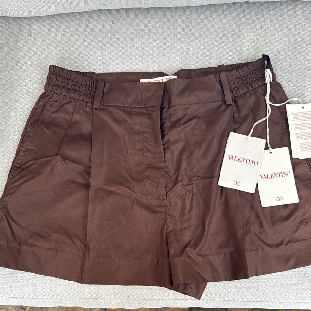 Valentino Garavani Chocolate Brown Shorts